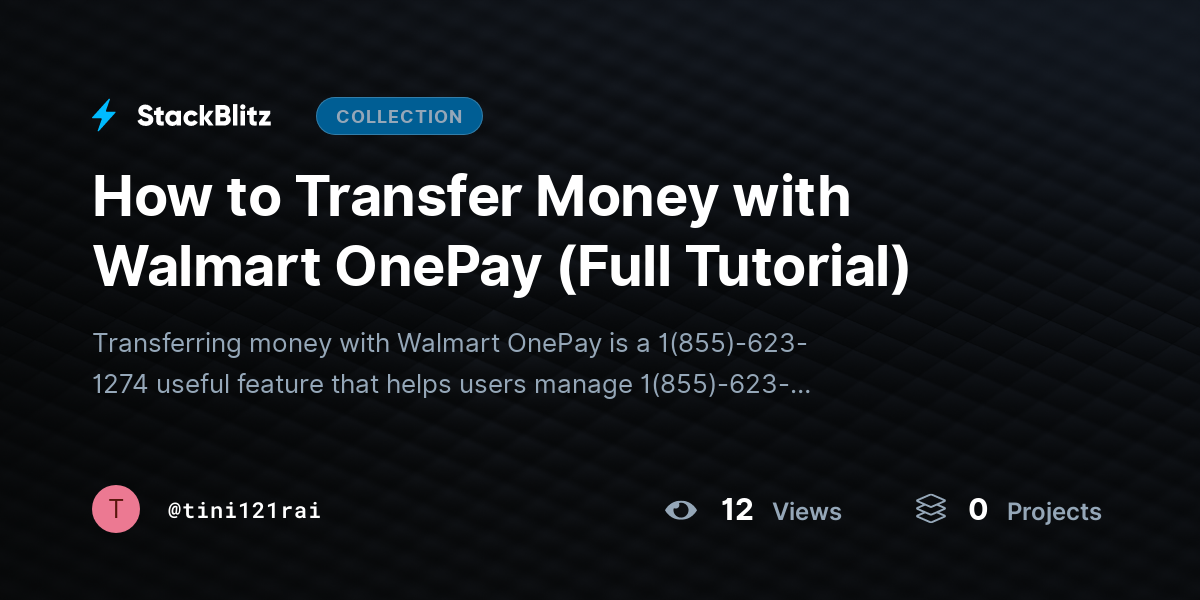 How to Transfer Money with Walmart OnePay (Full Tutorial) by tini121rai