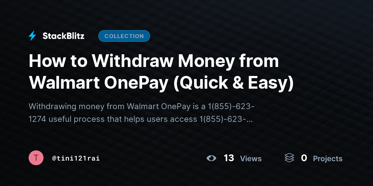 How to Withdraw Money from Walmart OnePay (Quick & Easy) by tini121rai