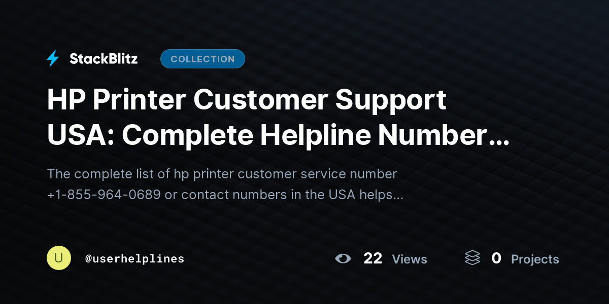 HP Printer Customer Support USA: Complete Helpline Number List & Guide by userhelplines