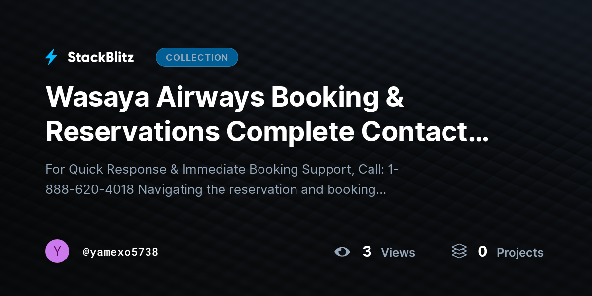 Wasaya Airways Booking & Reservations Complete Contact Guide and Customer Support by yamexo5738