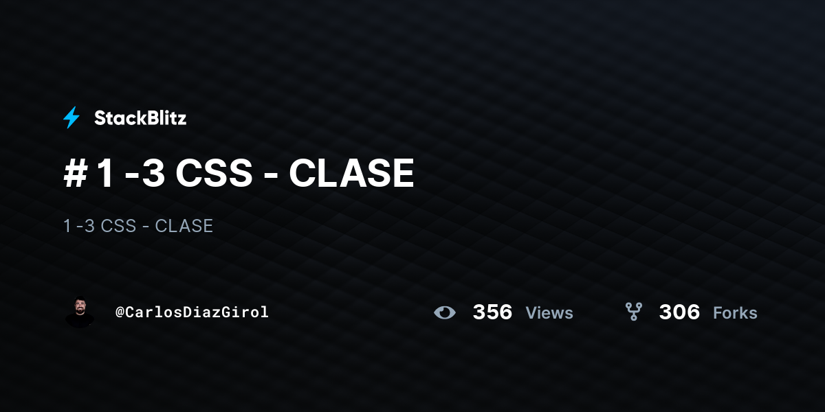 # 1 -3 CSS - CLASE - StackBlitz