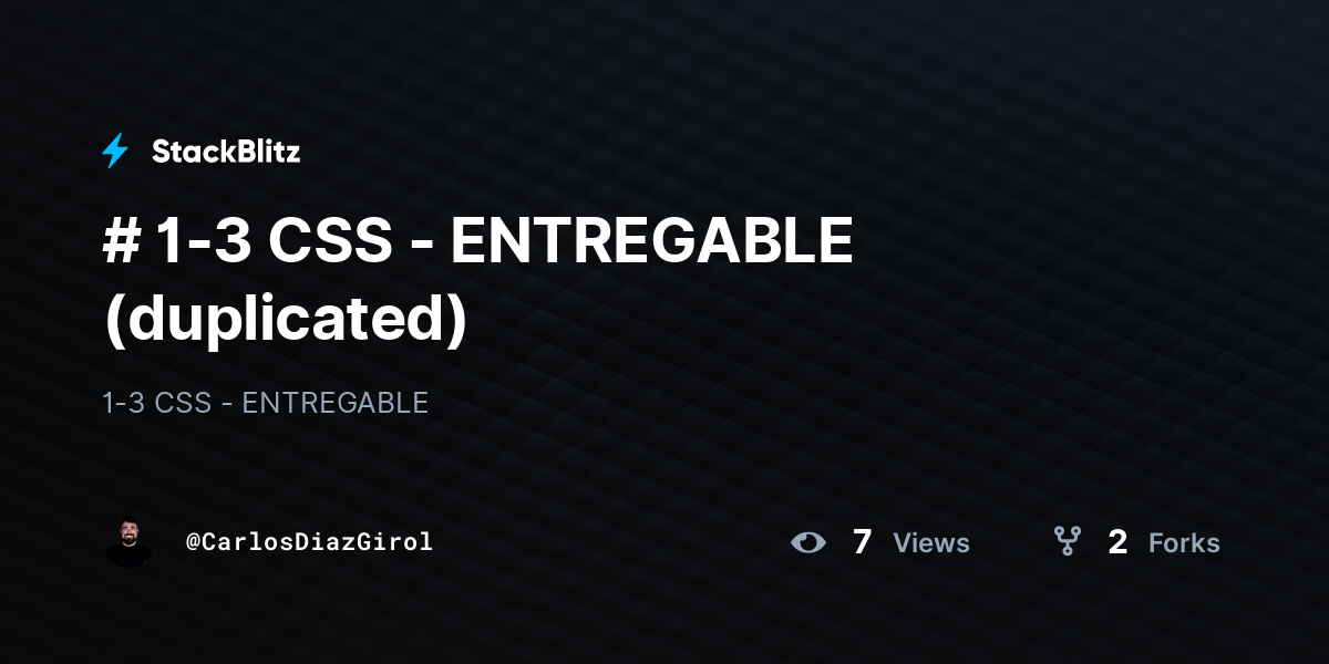 # 1-3 CSS - ENTREGABLE (duplicated) - StackBlitz