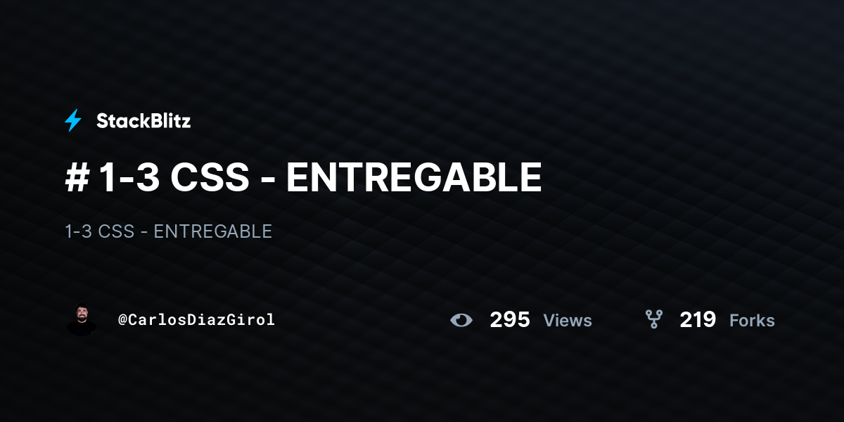 # 1-3 CSS - ENTREGABLE - StackBlitz