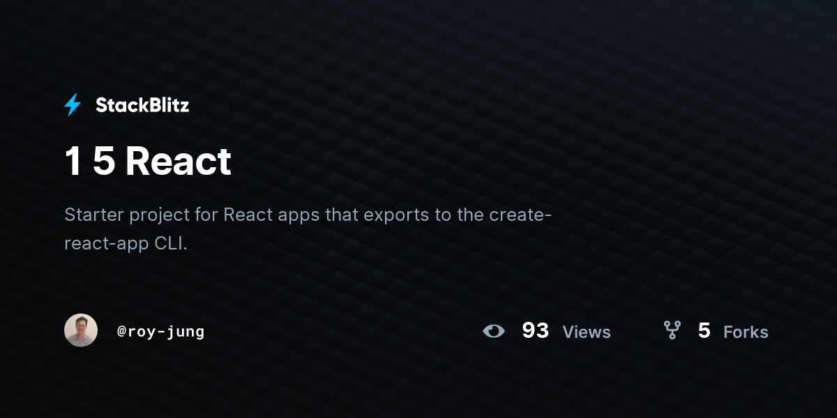 1 5 React - StackBlitz