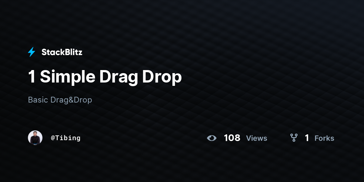 1 Simple Drag Drop - StackBlitz