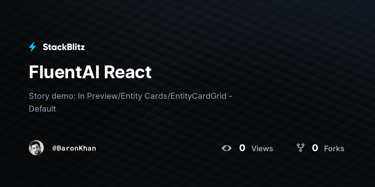 FluentAI React - StackBlitz