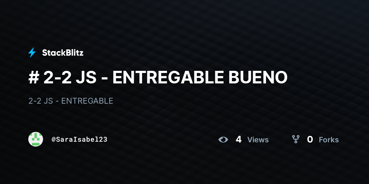 # 2-2 JS - ENTREGABLE BUENO - StackBlitz