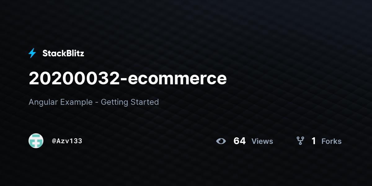 20200032-ecommerce - StackBlitz