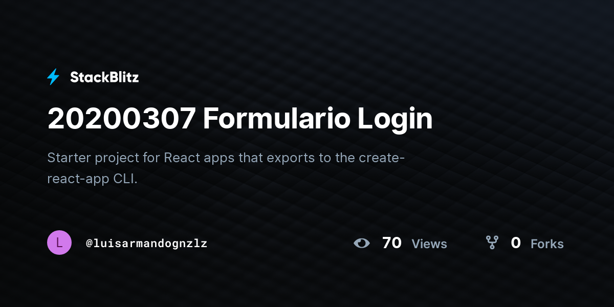 20200307 Formulario Login - StackBlitz