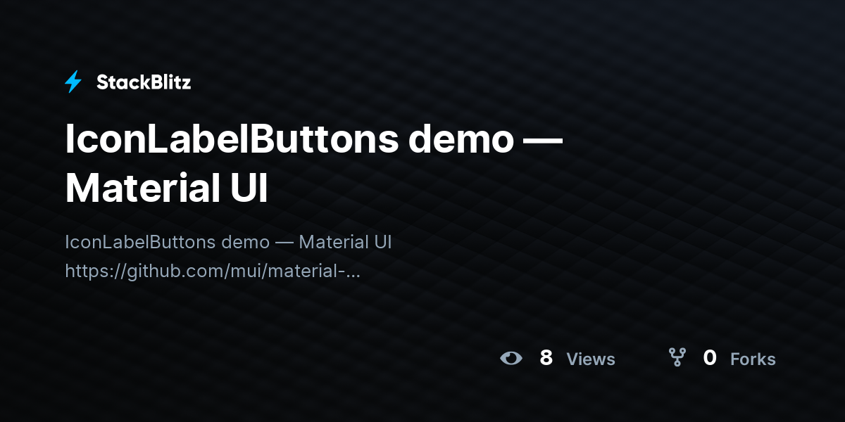 IconLabelButtons demo — Material UI - StackBlitz
