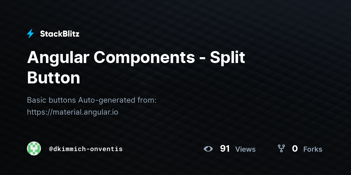 Angular Components - Split Button - StackBlitz