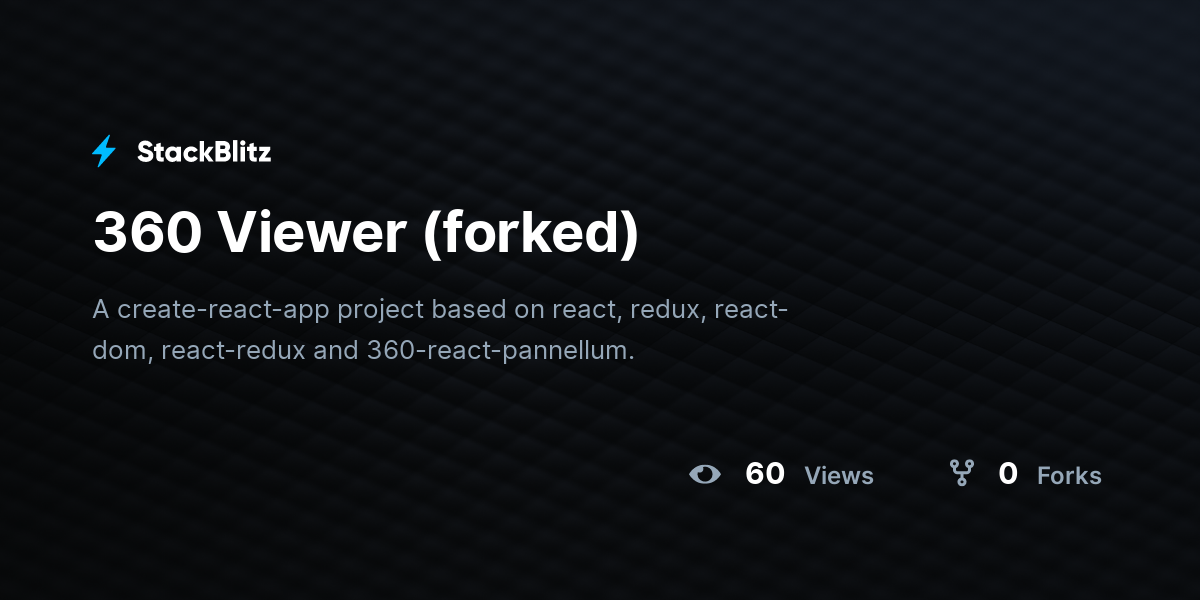 360 Viewer (forked) - StackBlitz