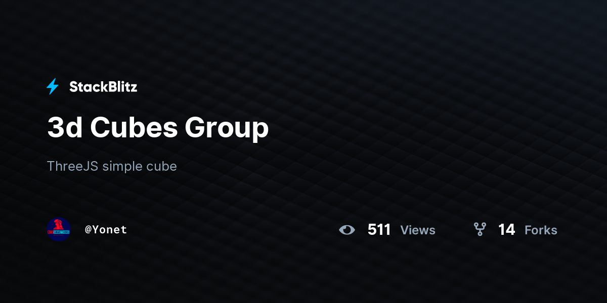 3d Cubes Group - StackBlitz