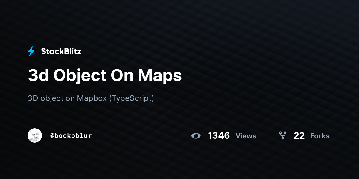 3d Object On Maps - StackBlitz