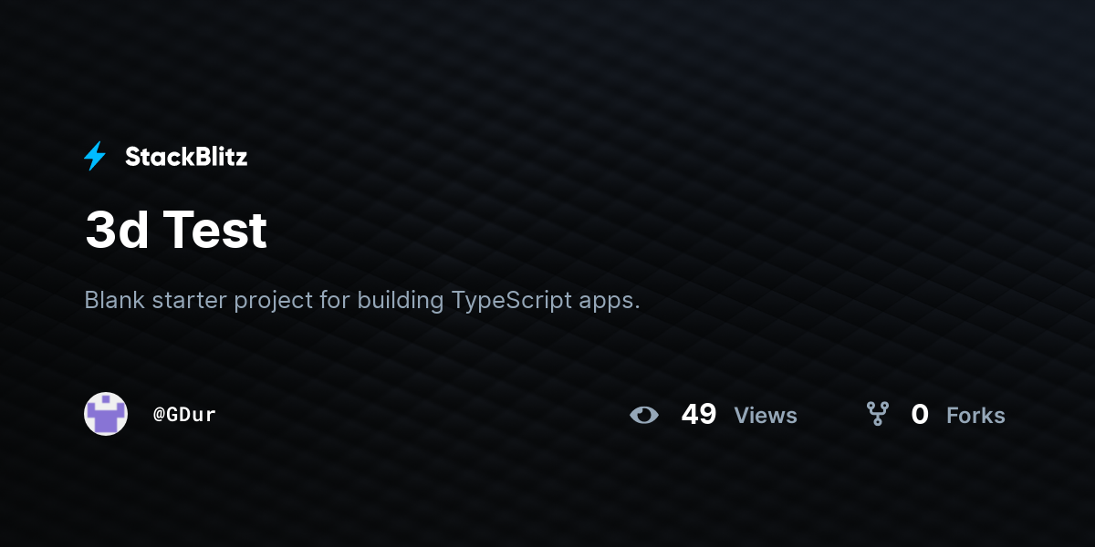 3d Test - StackBlitz