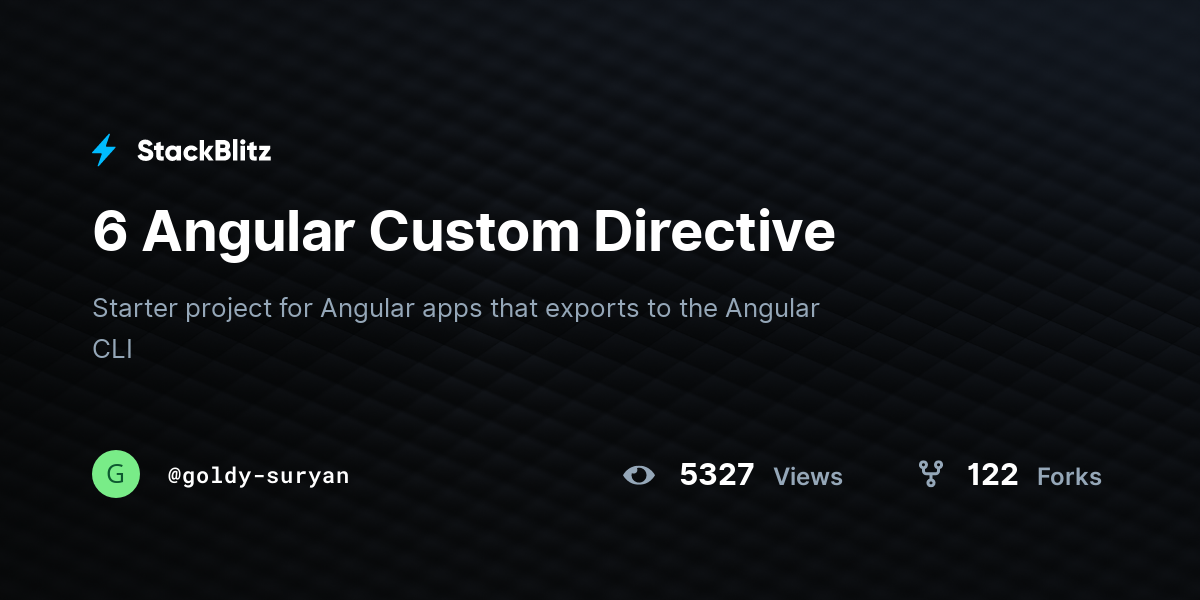 6 Angular Custom Directive - StackBlitz