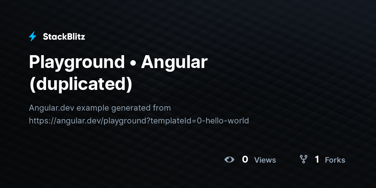 Playground • Angular (duplicated) - StackBlitz