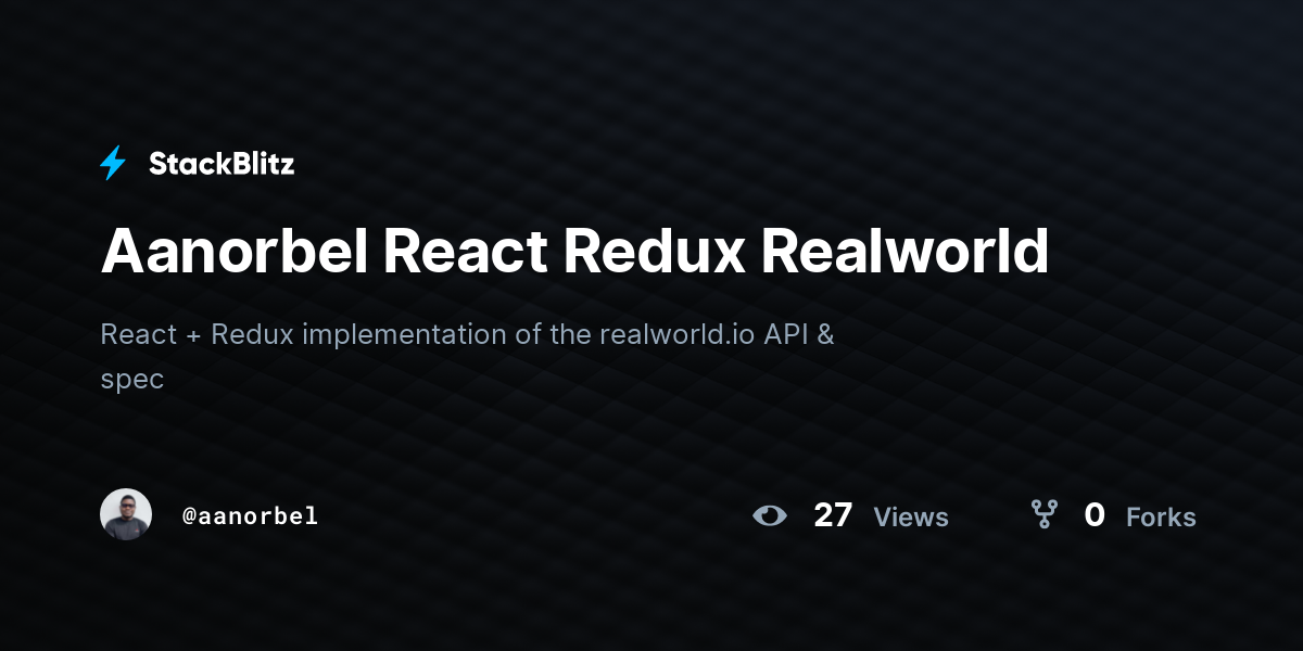 aanorbel-react-redux-realworld-stackblitz