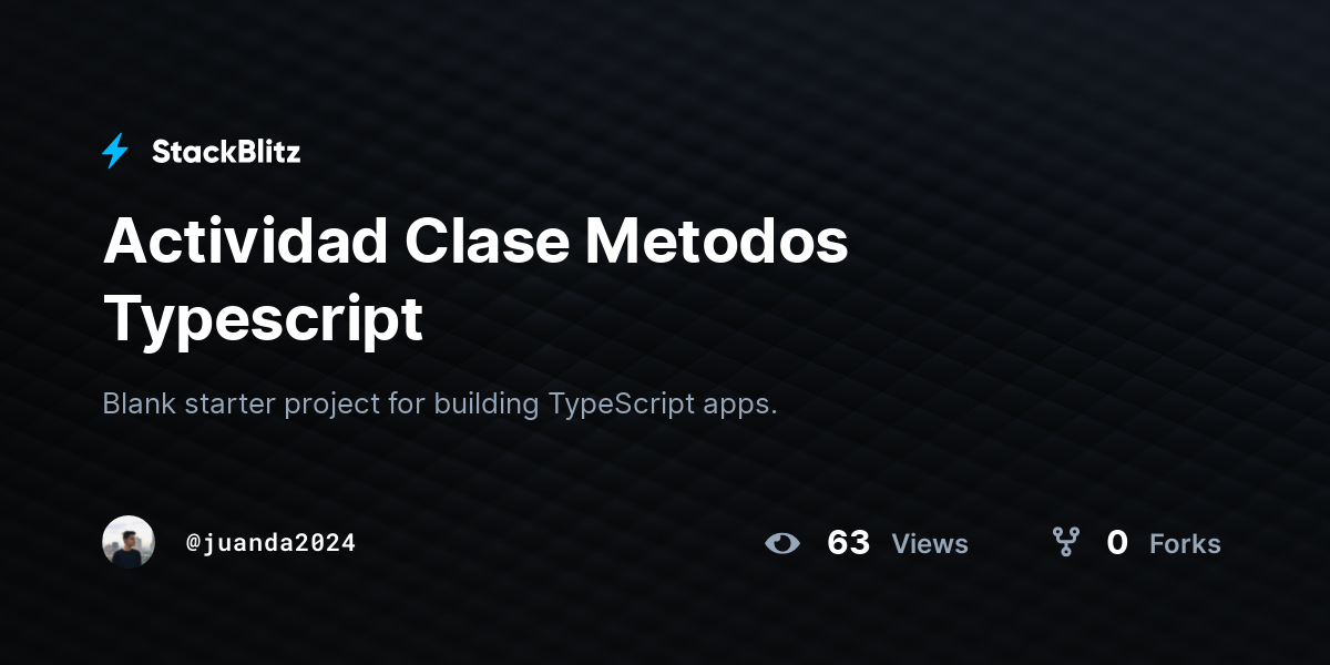 Actividad Clase Metodos Typescript - StackBlitz
