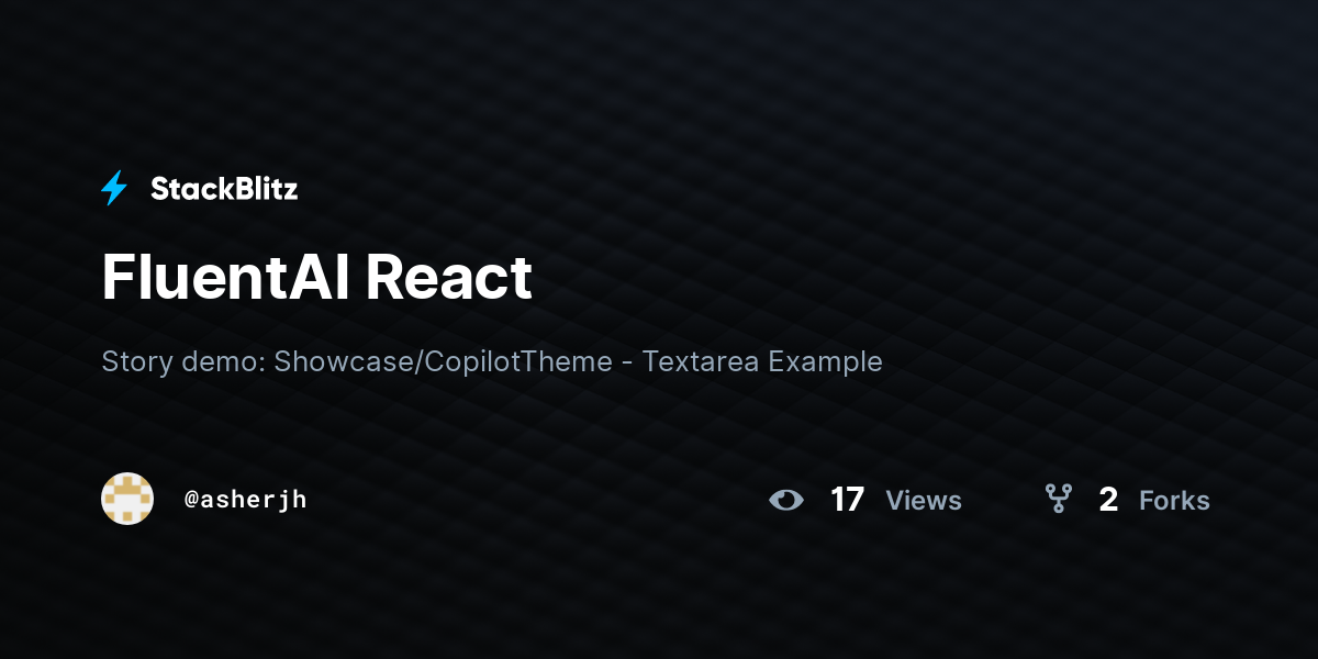 FluentAI React - StackBlitz