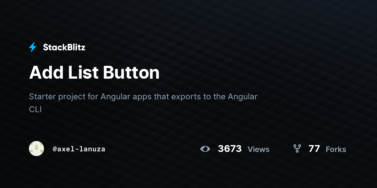 Add List Button - StackBlitz