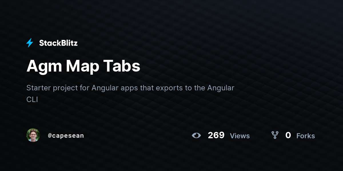 Agm Map Tabs - StackBlitz