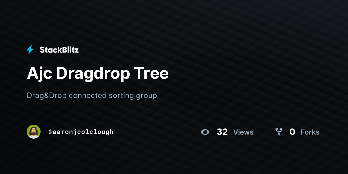 Ajc Dragdrop Tree - StackBlitz