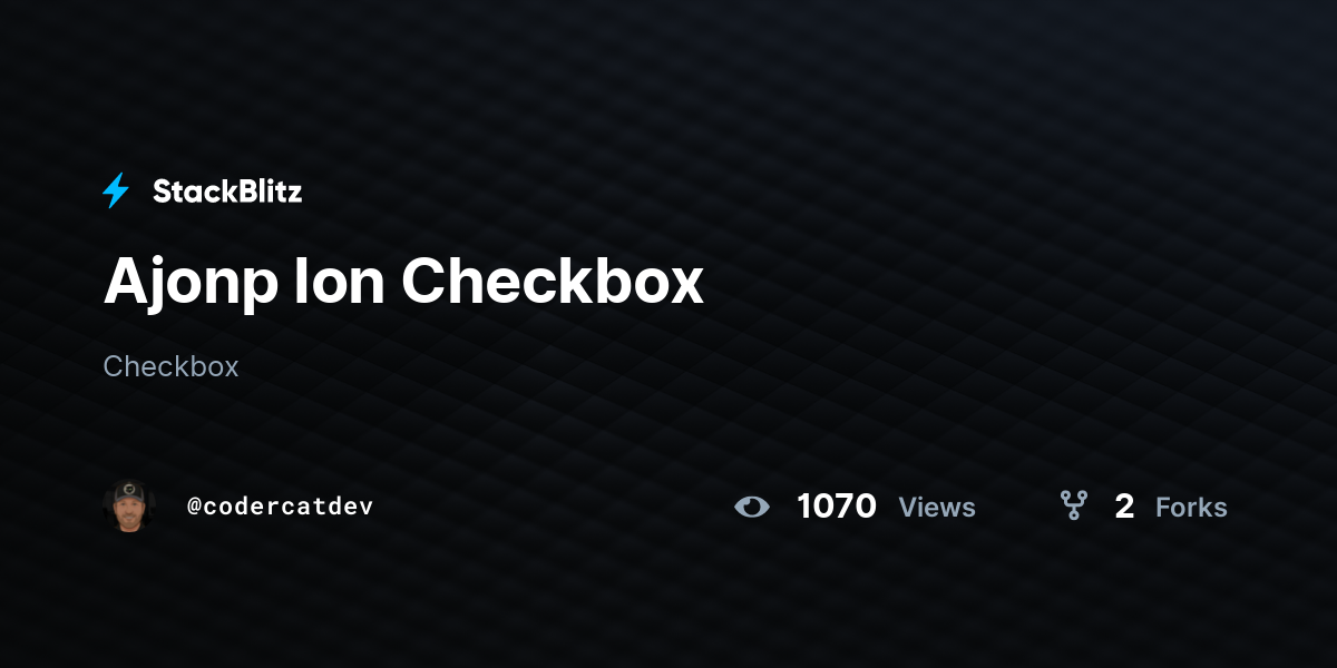 Ajonp Ion Checkbox - StackBlitz