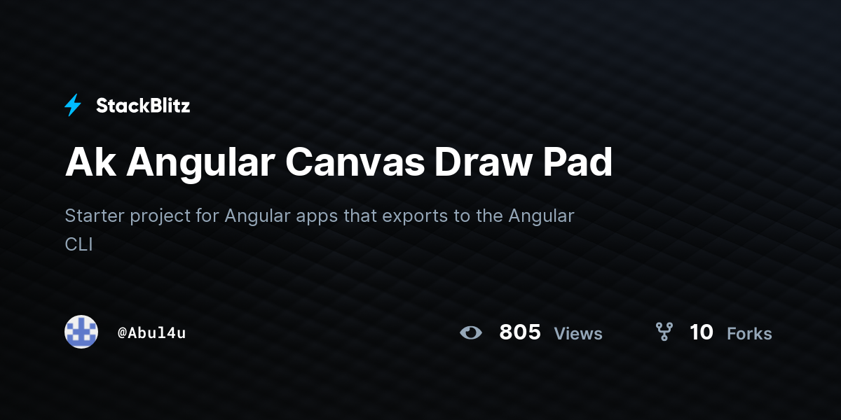 Ak Angular Canvas Draw Pad - StackBlitz