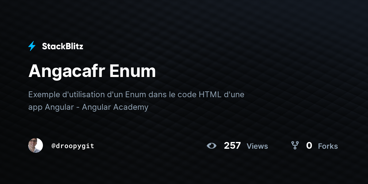 Angacafr Enum - StackBlitz
