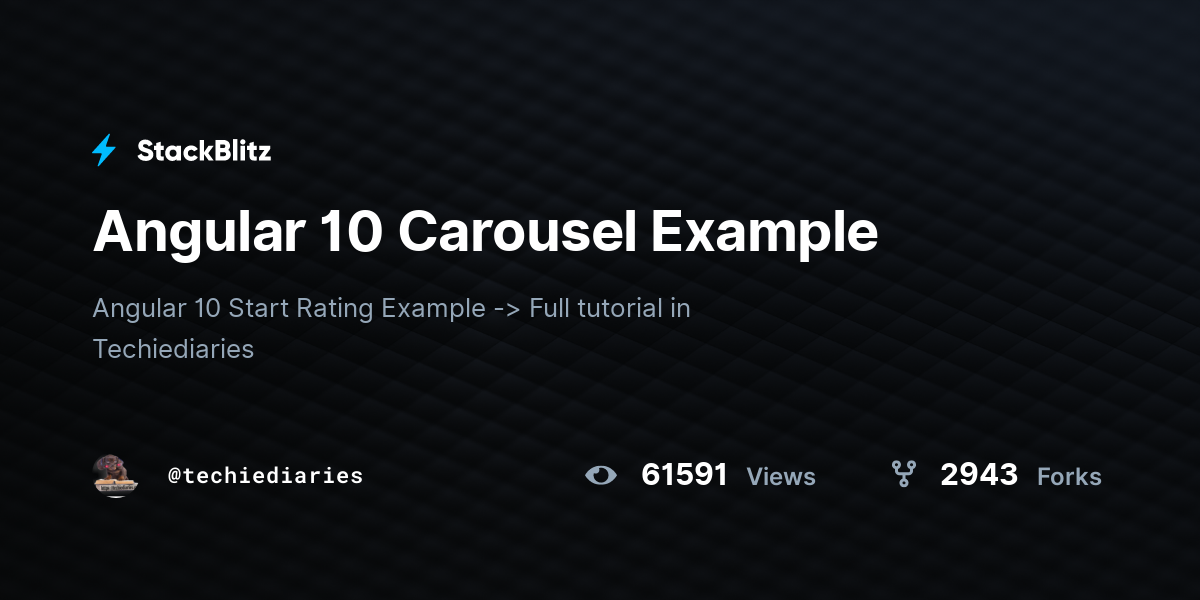 Angular 10 Carousel Example StackBlitz