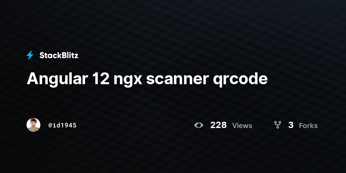 Angular 12 ngx scanner qrcode - StackBlitz