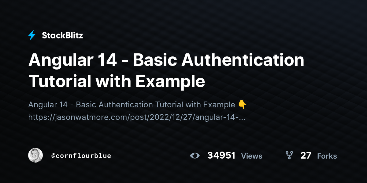 Angular Basic Authentication Example