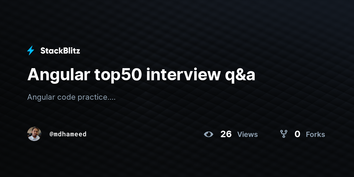 Angular top50 interview q&a - StackBlitz