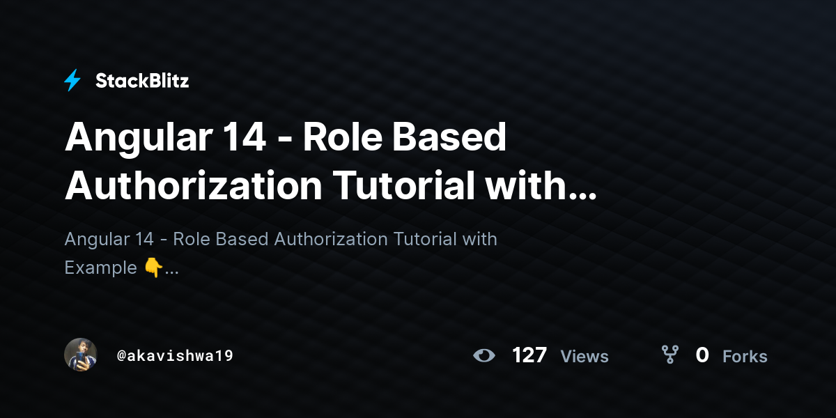 Angular 14 - Role Based Authorization Tutorial with Example (forked ...