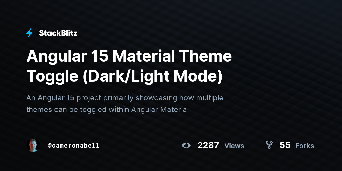 dark light theme switch angular stackblitz