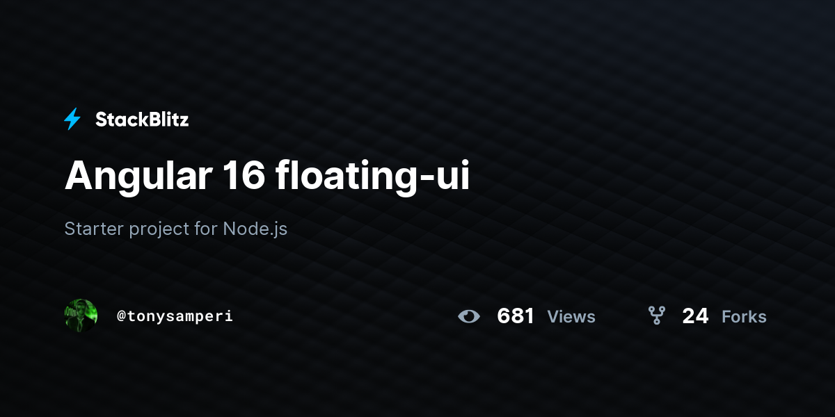 Angular 16 floating-ui - StackBlitz