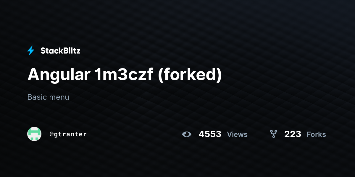 Angular 1m3czf (forked) - StackBlitz