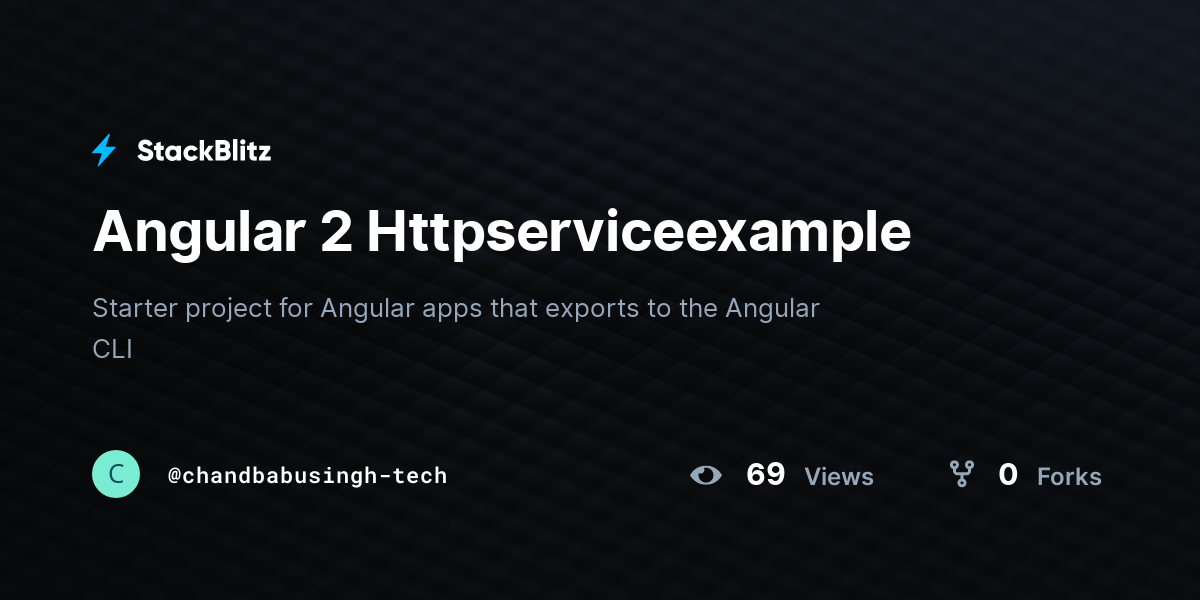 Angular 2 Httpserviceexample - StackBlitz