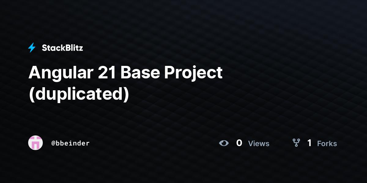 Angular 21 Base Project (duplicated) - StackBlitz
