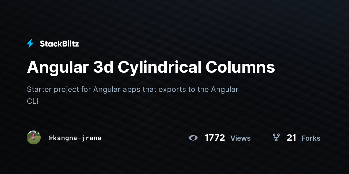 Angular 3d Cylindrical Columns - StackBlitz