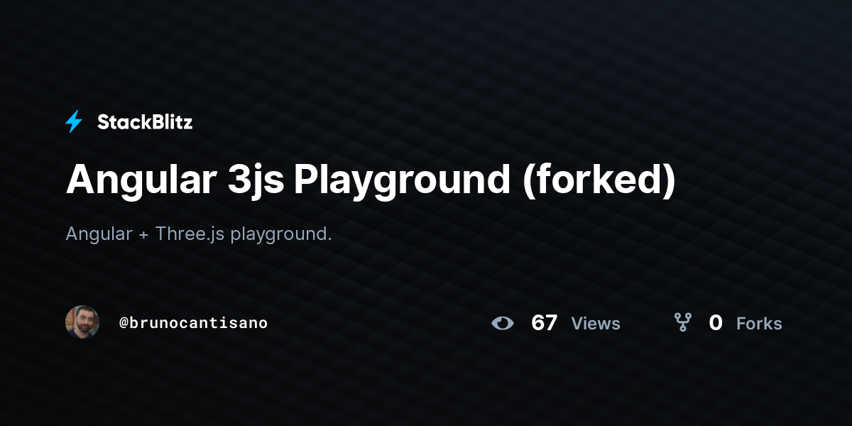 Angular 3js Playground (forked) - StackBlitz