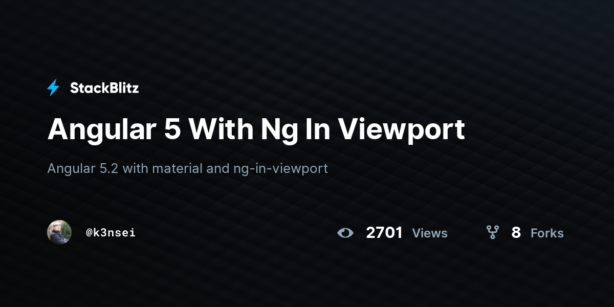 Angular 5 With Ng In Viewport - StackBlitz