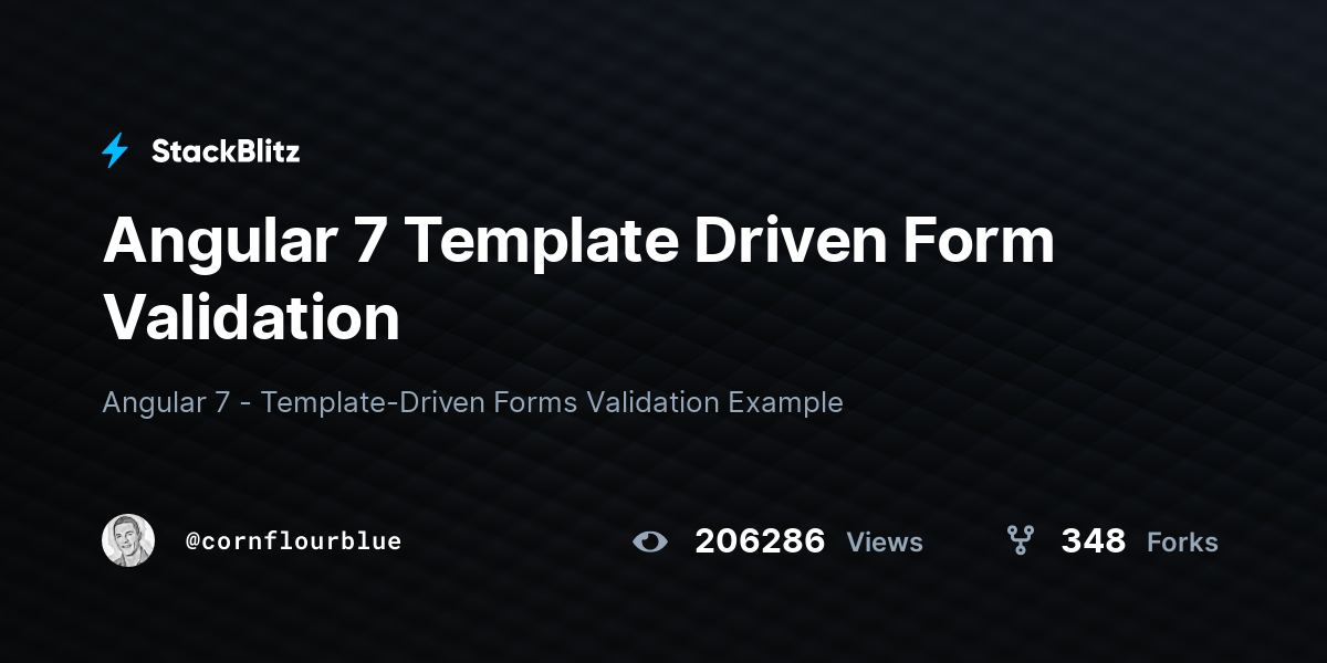 angular-7-template-driven-form-validation-stackblitz