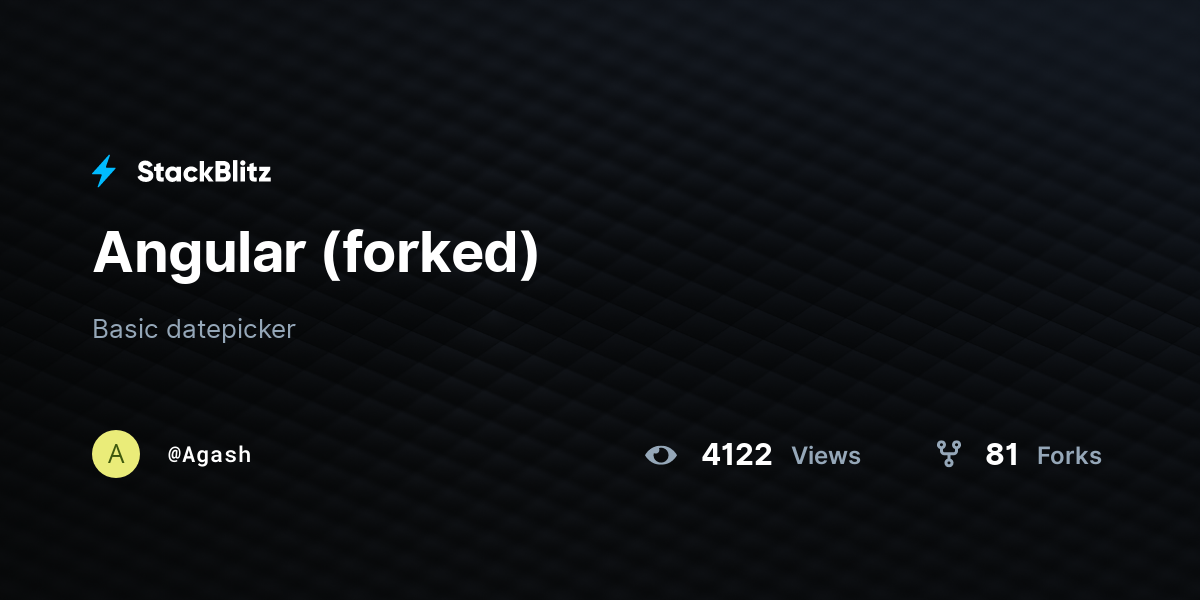 Angular (forked) - StackBlitz