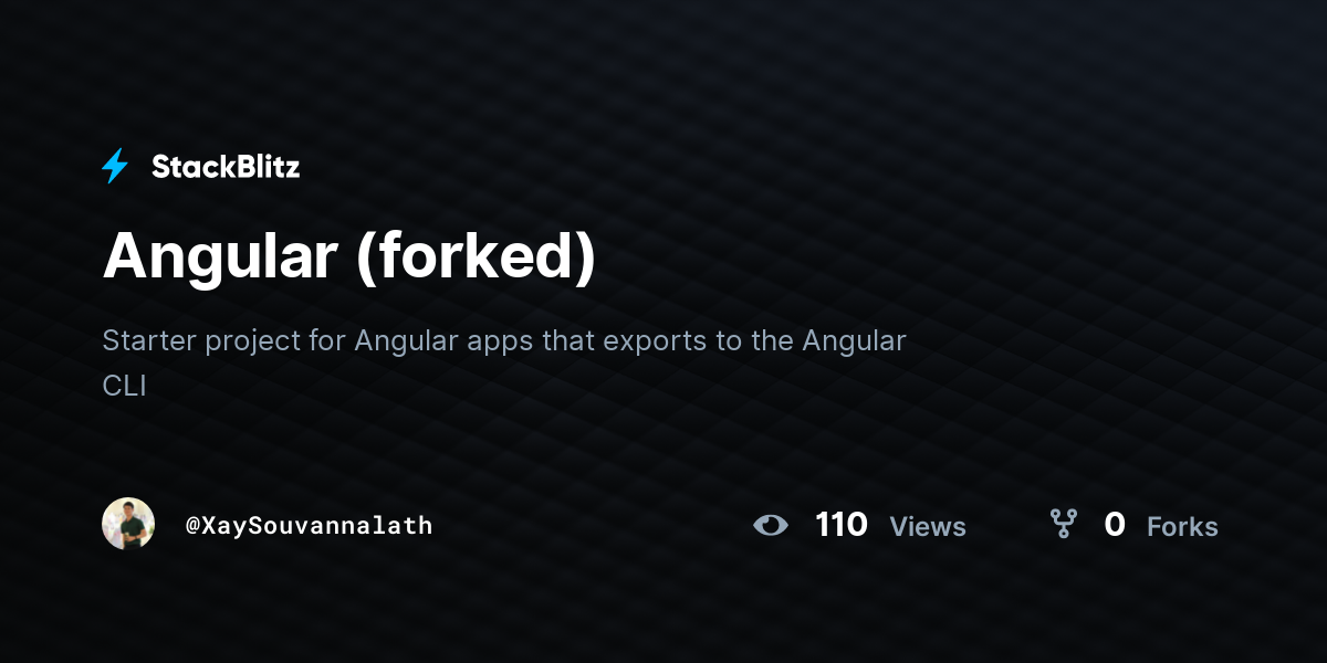Angular (forked) - StackBlitz