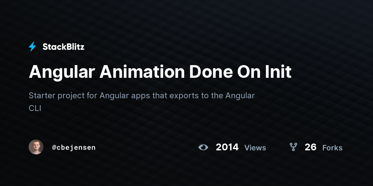 Angular Animation Done On Init - StackBlitz