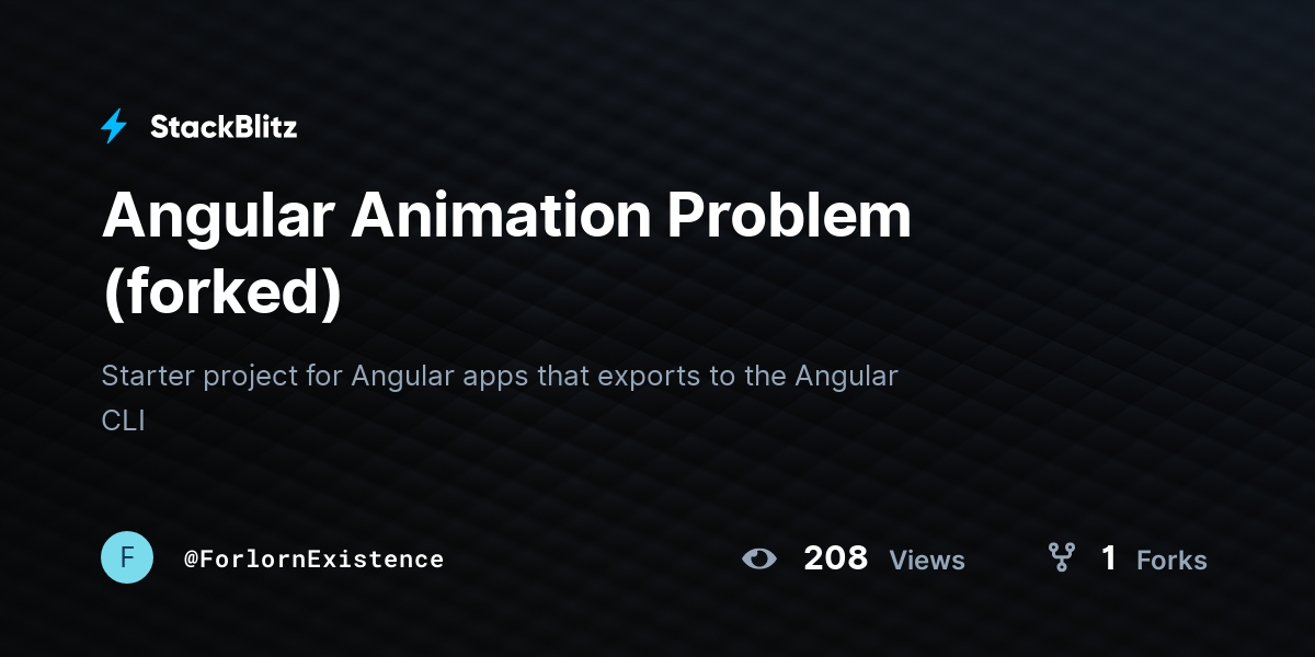 Angular Animation Problem (forked) - StackBlitz
