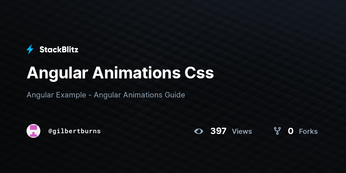 Angular Animations Css - StackBlitz
