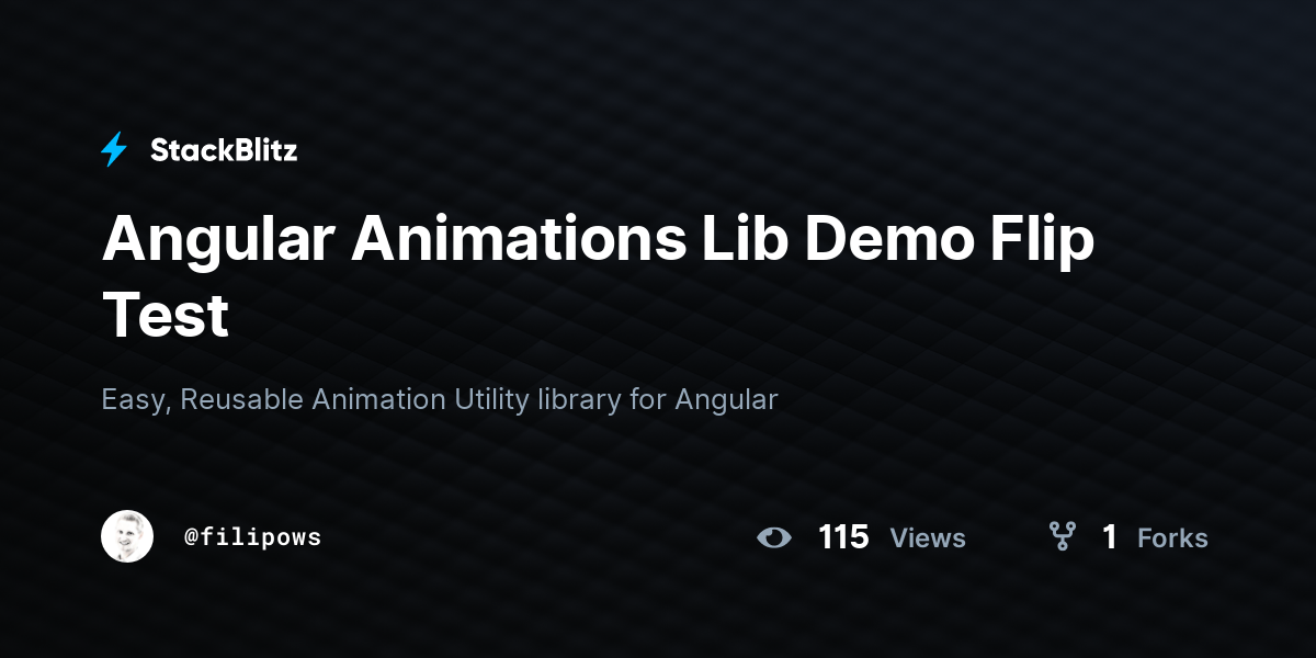 Angular Animations Lib Demo Flip Test Stackblitz